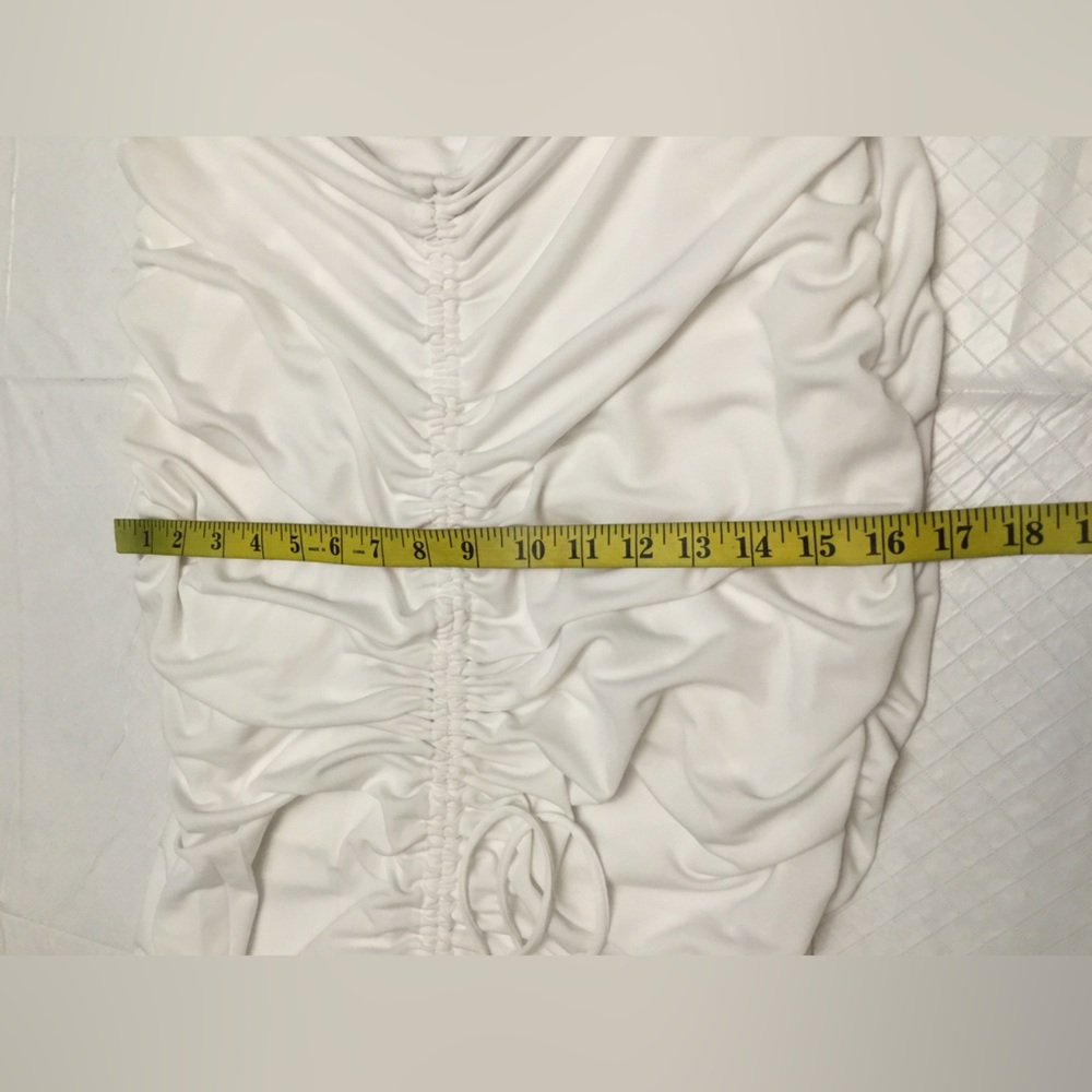 INC International Concepts White Strapless Ruched Dress - Picture 13 of 15